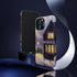 Glowing Homes in the Snow with Christmas Decorations - Impact Resistant Phone Case